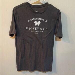 Dark Gray Short Sleeve Disney Themed